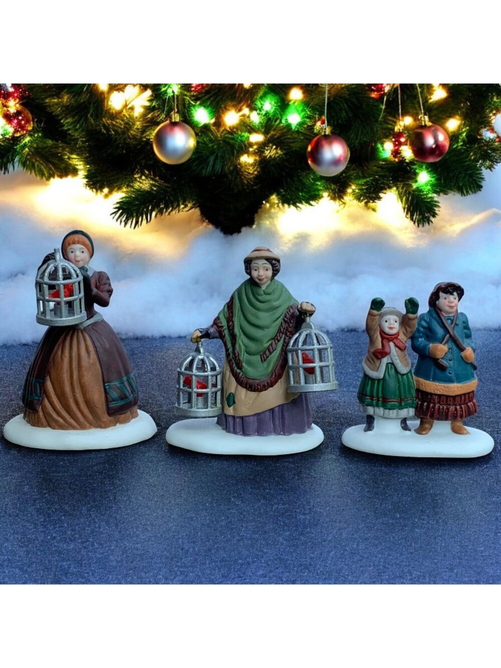 Dept 56 The Bird Seller, Dickens Christmas Village Accessory from 1992